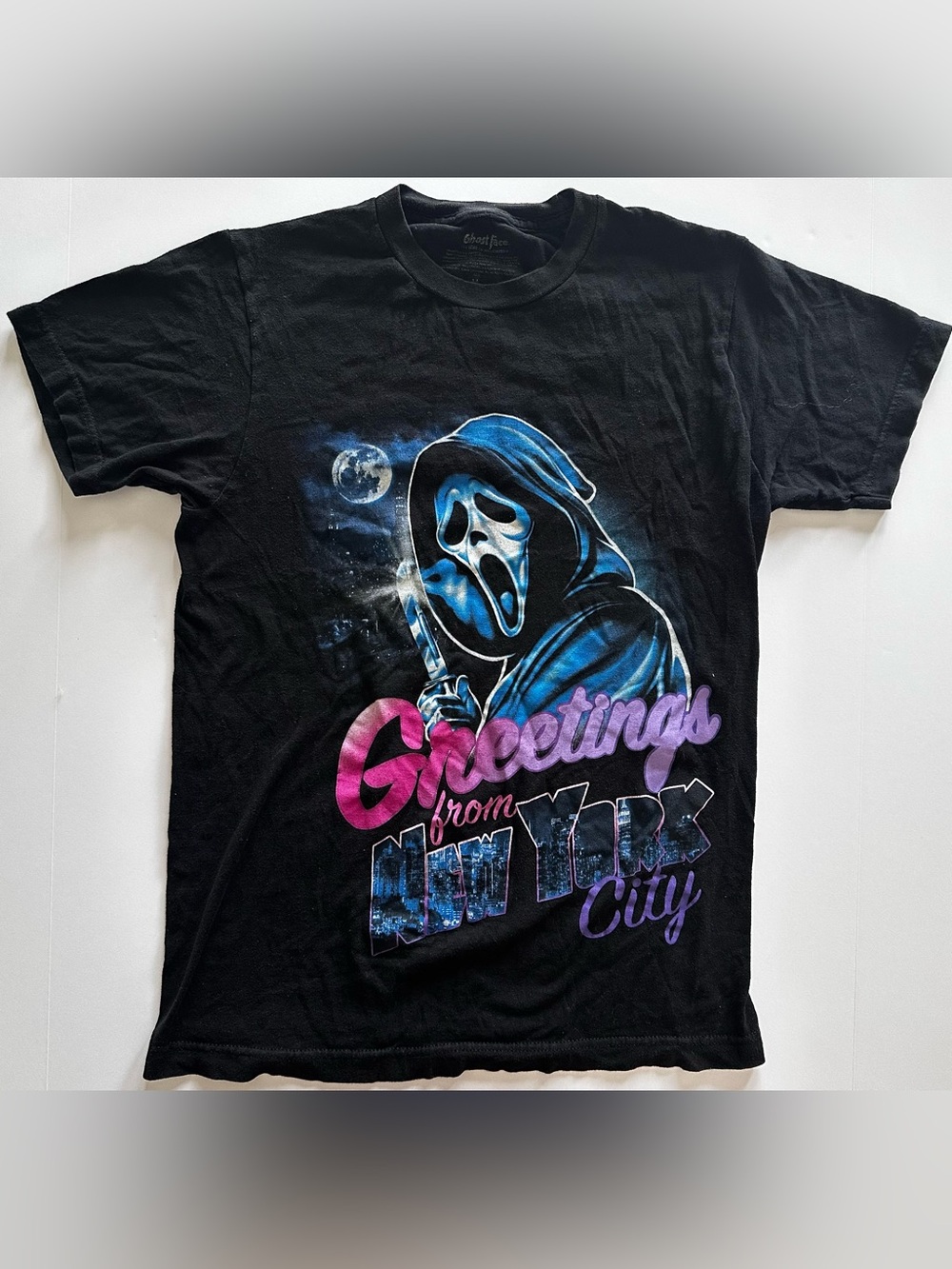 Ghostface Greetings From NYC Graphic T Shirt Men’s M Black